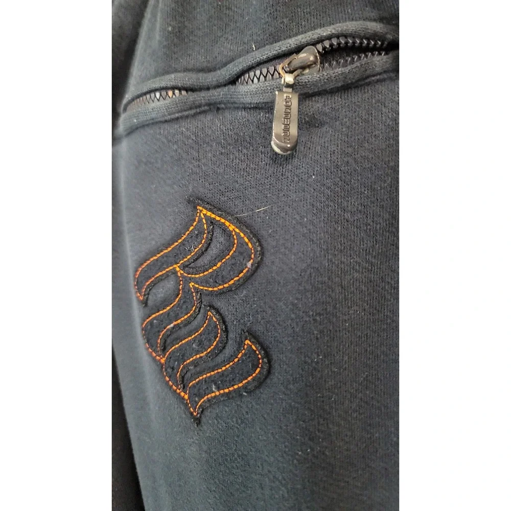 Rocawear Lounge Pants Men's Large Blue Orange Stripe Embroidered Logo Activewear